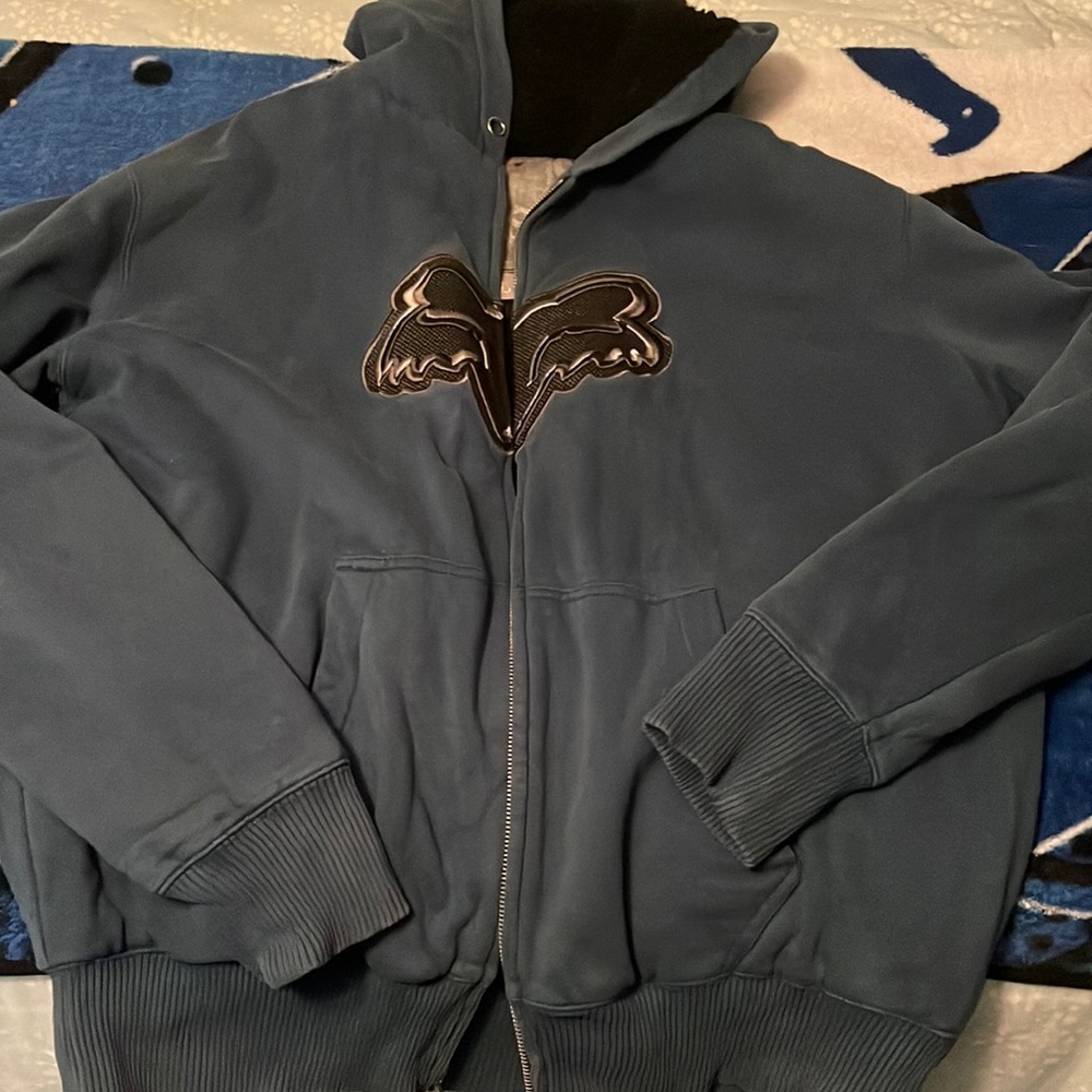 Sherpa lined fox hoodie